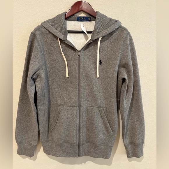 Polo Ralph Lauren Full-Zip Hoodie – Gray – Men’s Size M – Cotton Blend – NWT - Picture 1 of 16
